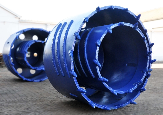 1000mm Double Barrel Core Rock Drilling Bits พร้อม Rock Teeth Rig Tool