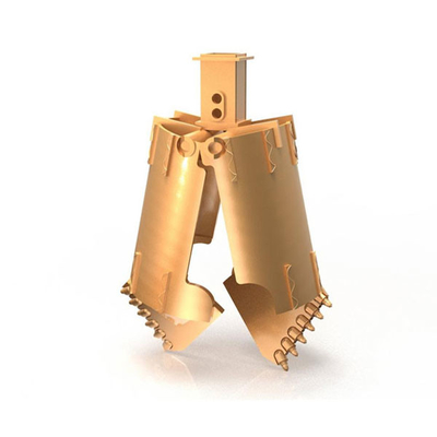 เครื่องมือเจาะรู Rock Mud Bucket Drill Bit Flat Bullet Teeth Two Flap Open