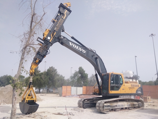 KM150 Loader Excavator Clam Shell Telescopic Arm สำหรับงานก่อสร้าง