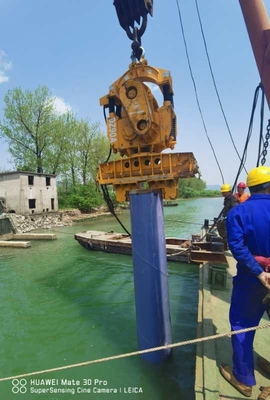 Excavator ใบสะสมหมักไฟฟ้า Vibro มือสําหรับหลอดเหล็กขับ