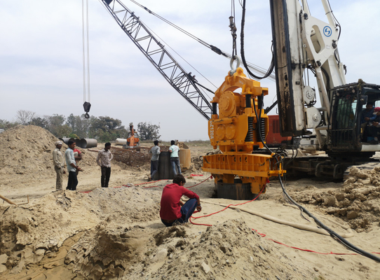 อุปกรณ์ขับเคลื่อนสะพานที่กําหนดเอง เครนแขวน Vibro Hammer Electric
