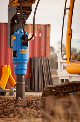 Excavator Skid Steer Backhoe Loader ไฮดรอลิกเจาะดิน Auger เจาะโพสขุดขุด
