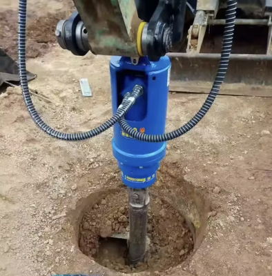 1-2t Excavator Backhoe Hydraulic Earth Auger Drill พร้อมเครื่องเจาะ S4