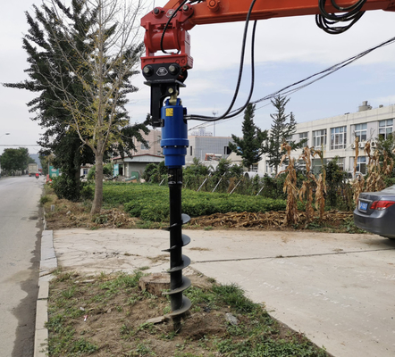 25-100 Lpm กระแส ไฮดรอลิก แผ่นดิน Auger สําหรับ T1.5-35T Excavator และ 300-1500mm Max Auger กว้างดิน / Shale