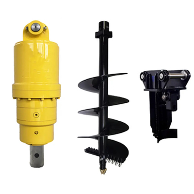 เครื่องขุดหลุม Excavator Skid Steer Attachments Hydraulic Earth Auger Drill สําหรับขาย