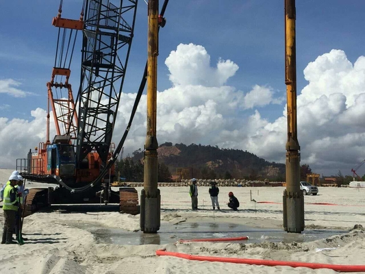 วิศวกรรมก่อสร้าง เครน คอลัมน์หิน Vibro Compaction Vibroflot ไดรเวอร์พายเหล็ก