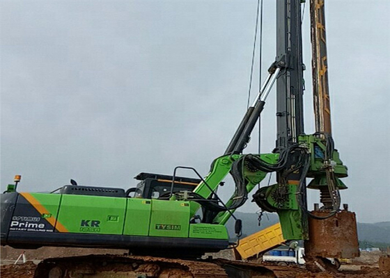 1300mm 125kNm Bore Pile เครื่องตอกเสาเข็มไฮดรอลิกเครื่องเจาะโรตารี่ 3000mm