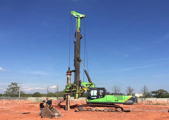 150 KNm 1500mm เครื่องเจาะเสาเข็มรถขุดเจาะคอนกรีตเจาะเสาเข็ม 52m