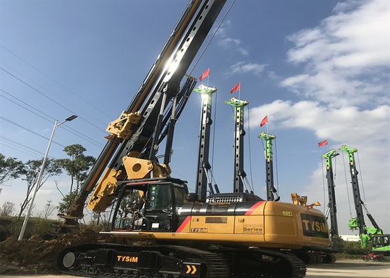 80m / นาที Crawler Soil ไฮดรอลิก Crawler เจาะ Rig เครื่องตอกเสาเข็ม 165KNm