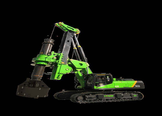 32000Kg 1800mm เครื่องเจาะโรตารี่ไฮดรอลิก 6.7L Concrete Pile Driver Engine Displacement