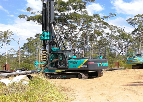วิศวกรรม 140KN มัลติฟังก์ชั่นเจาะ Rig Excavator เครื่องตอกเสาเข็มไฮดรอลิกขนาดเล็ก