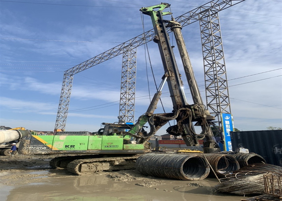 งานก่อสร้าง 1500mm 125kNm เครื่องตอกเสาเข็มไฮดรอลิกแบบโรตารี่ที่ใช้แล้ว