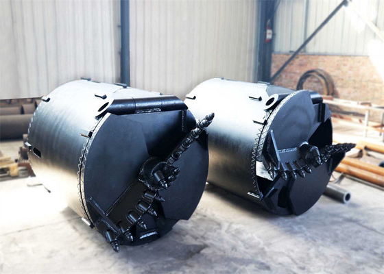 1200mm 1050kg Drilling Rig Tool 900mm Rock Drilling Bucket พร้อมฟันตัด
