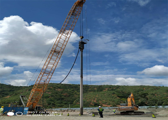 150kw ฟีดด้านล่างไฮดรอลิกไฟฟ้า ไวโบรflot เสาหิน ไวโบรflotation Compaction