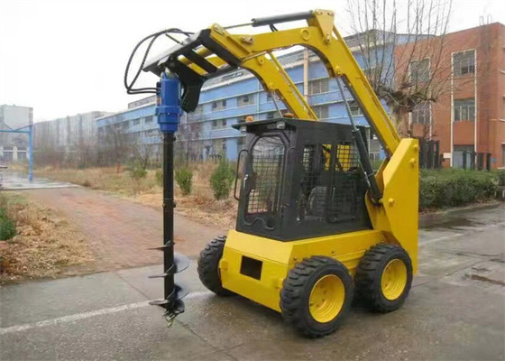 รถขุดขนาดเล็ก 80bar 240bar เครื่องเจาะดินแบบไฮดรอลิกเครื่องเจาะดิน Rig Ground Hog Earth Drill